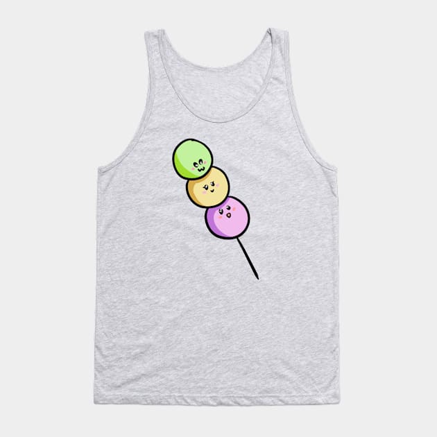 Kawaii Dango Dumplings Tank Top by Kawaii Black Store